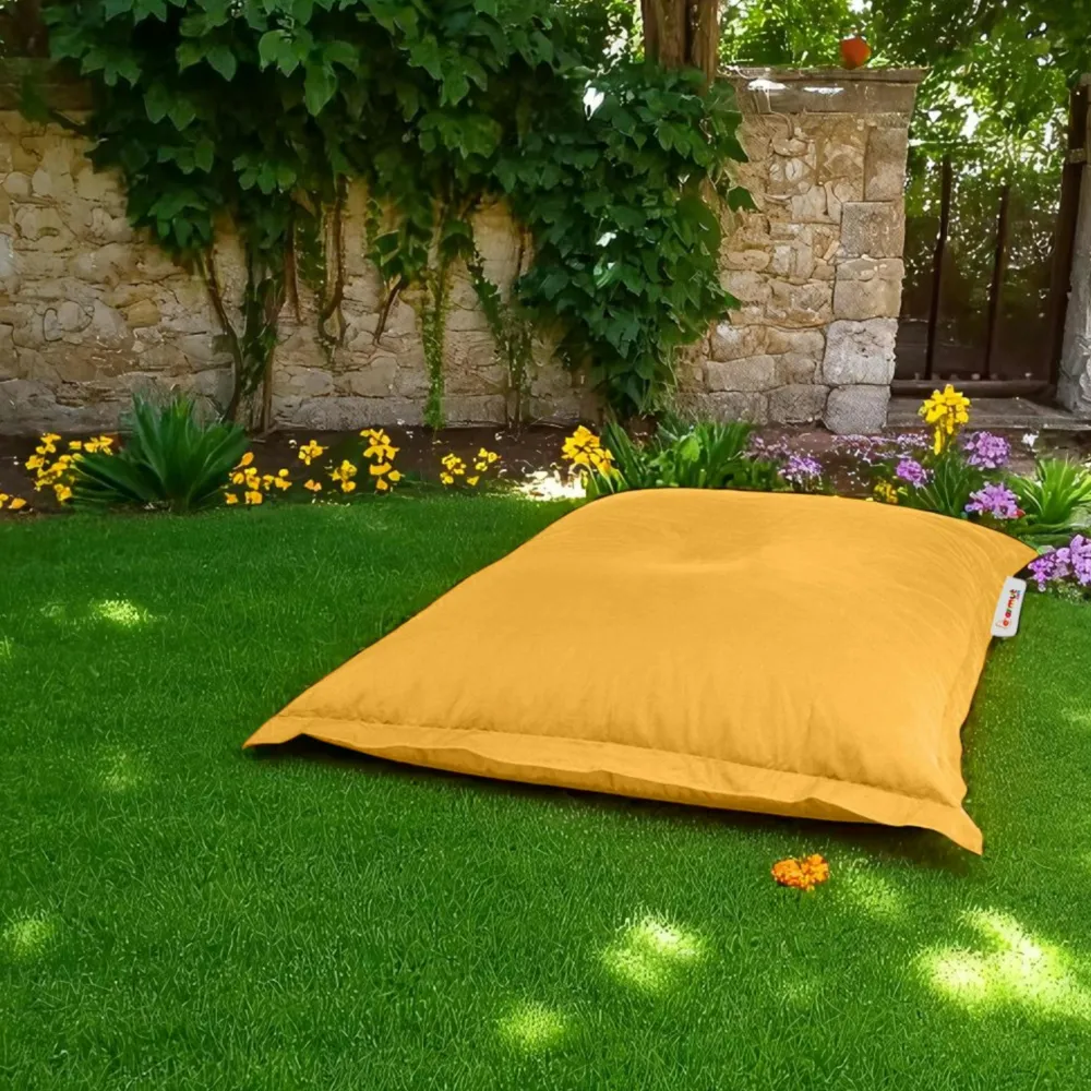Coussins / Poufs De Jardin|ARTA Pouf coussin de sol extérieur jaune - 100 cm