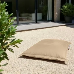 Coussins / Poufs De Jardin|ARTA Pouf coussin de sol extérieur taupe - 100 cm