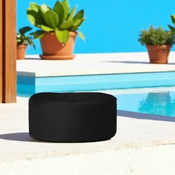 Coussins / Poufs De Jardin|ARTA Pouf extérieur imperméable rouge - forme ronde