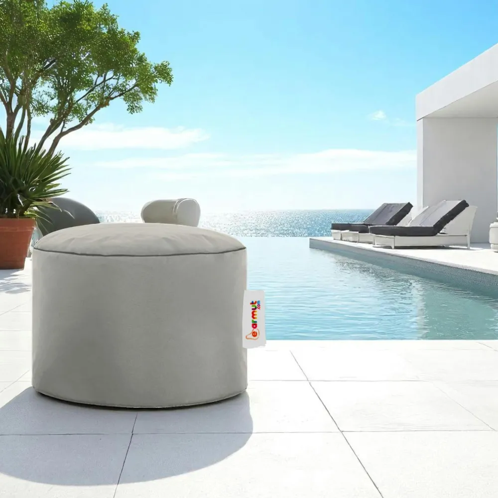 Coussins / Poufs De Jardin|ARTA Pouf extérieur imperméable gris - forme ronde