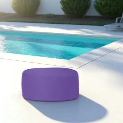 Coussins / Poufs De Jardin|ARTA Pouf extérieur imperméable violet - forme ronde