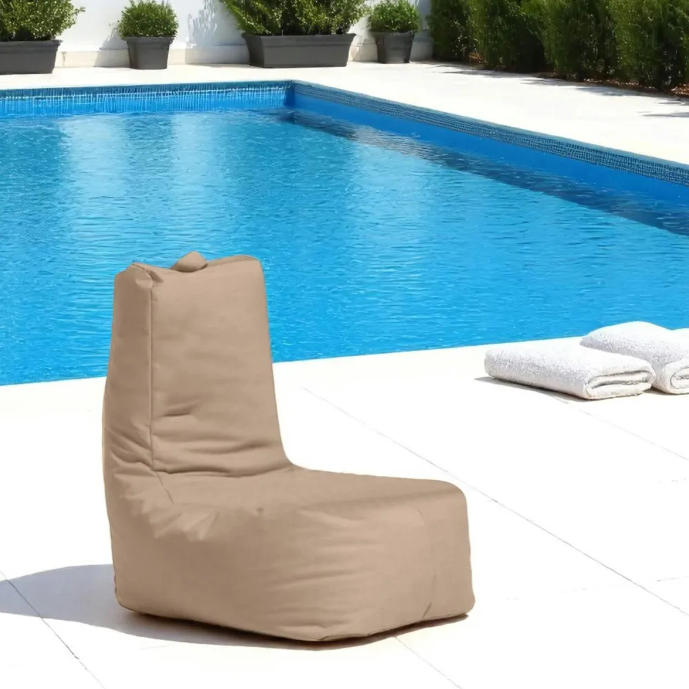 Coussins / Poufs De Jardin|ARTA Pouf poire extérieur taupe avec poches latérales