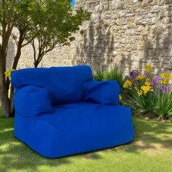 Coussins / Poufs De Jardin|ARTA Pouf XXL extérieur avec accoudoirs - bleu
