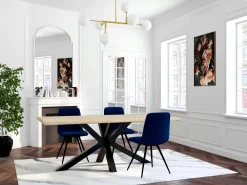 Rallonges De Tables À Manger|ETNA Rallonge pour table bords naturels (180/200/240) chêne blanc