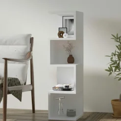 Consoles En Bois|Consoles En Bois|MARFA Rangement mural suspendu effet chêne, avec niches