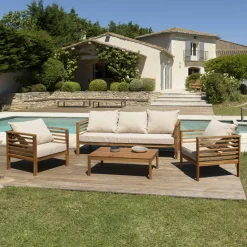 Salons De Jardin·Salons Détente|BAHIA Salon de jardin en bois d'acacia 5 places