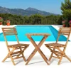Salons De Jardin·Ensemble Repas|MENDOZA Salon de jardin en teck (1 table, 2 chaises)