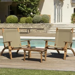 Salons De Jardin·Salons Détente|BAHIA Salon de jardin pliant 2 places en bois d'acacia