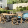 Salons De Jardin·Ensemble Repas| Salon de Jardin Teck Table 220x100 + 6 chaises pliantes BERGEN