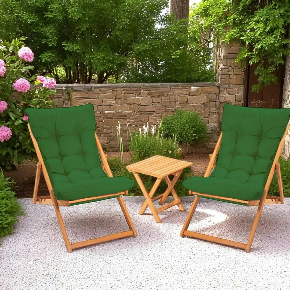 Salons De Jardin·Salons Détente|Transats / Bains De Soleil|SORA Salon jardin détente 2 places beige - bois et toile