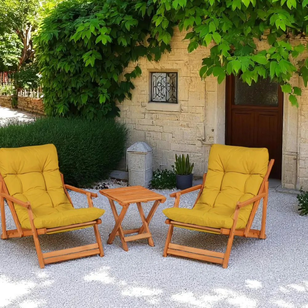 Salons De Jardin·Salons Détente|Transats / Bains De Soleil|SORA Salon jardin détente beige - 2 assises confort