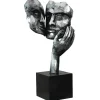 Objets Décoration·Figurines / Statues| Sculpture moderne "Amore" argent socle noir