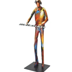Objets Décoration·Figurines / Statues| Sculpture moderne en métal peint claviériste