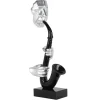 Objets Décoration·Figurines / Statues| Sculpture moderne joueur de saxo argent et noir