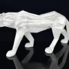 Objets Décoration·Figurines / Statues| Sculpture moderne panthère blanche effet marbre 68 cm