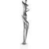Objets Décoration·Figurines / Statues| Sculpture moderne silhouette de femme couleur argent 70 cm