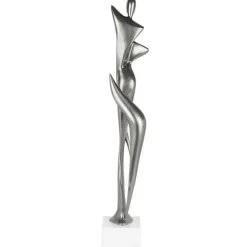 Objets Décoration·Figurines / Statues| Sculpture moderne silhouette de femme couleur argent 70 cm