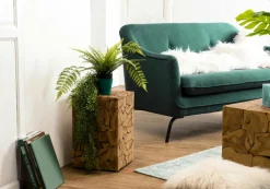 Univers Déco·Globe-Trotter|Sellettes En Métal|OTTAWA Sellette bois carrée mosaïque de teck