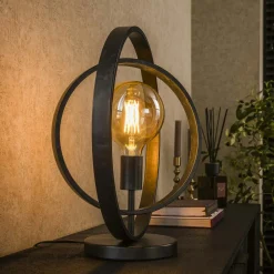 Sellettes En Métal|Tables D'Appoint En Métal|CORUMBA Sellette porte-plante bois-métal noir 80 cm