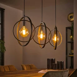 Suspensions / Lustres|AROSA Suspension bohème en jute naturelle - finition cuivre