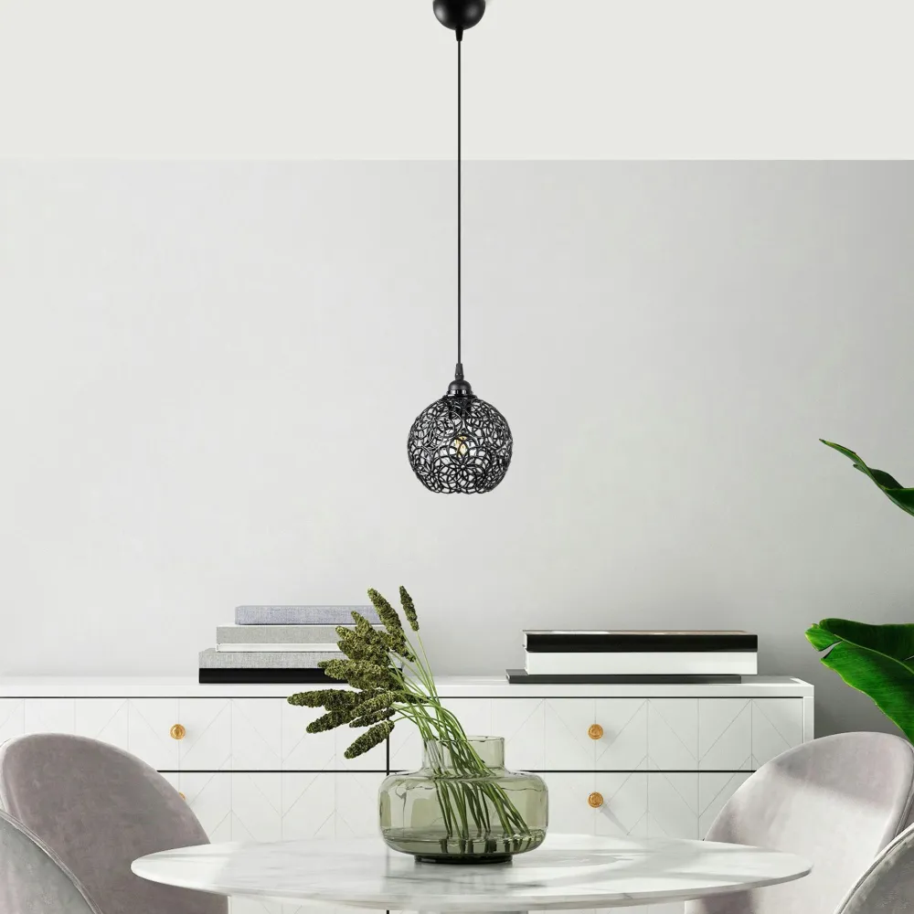 Suspensions / Lustres|AROSA Suspension bohème en jute naturelle - finition cuivre