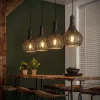 Suspensions / Lustres|TRIBECA Suspension contemporaine 4 lampes gouttes effet maille