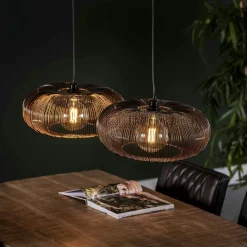 Suspensions / Lustres|RALF Suspension contemporaine 2 lampes style disques