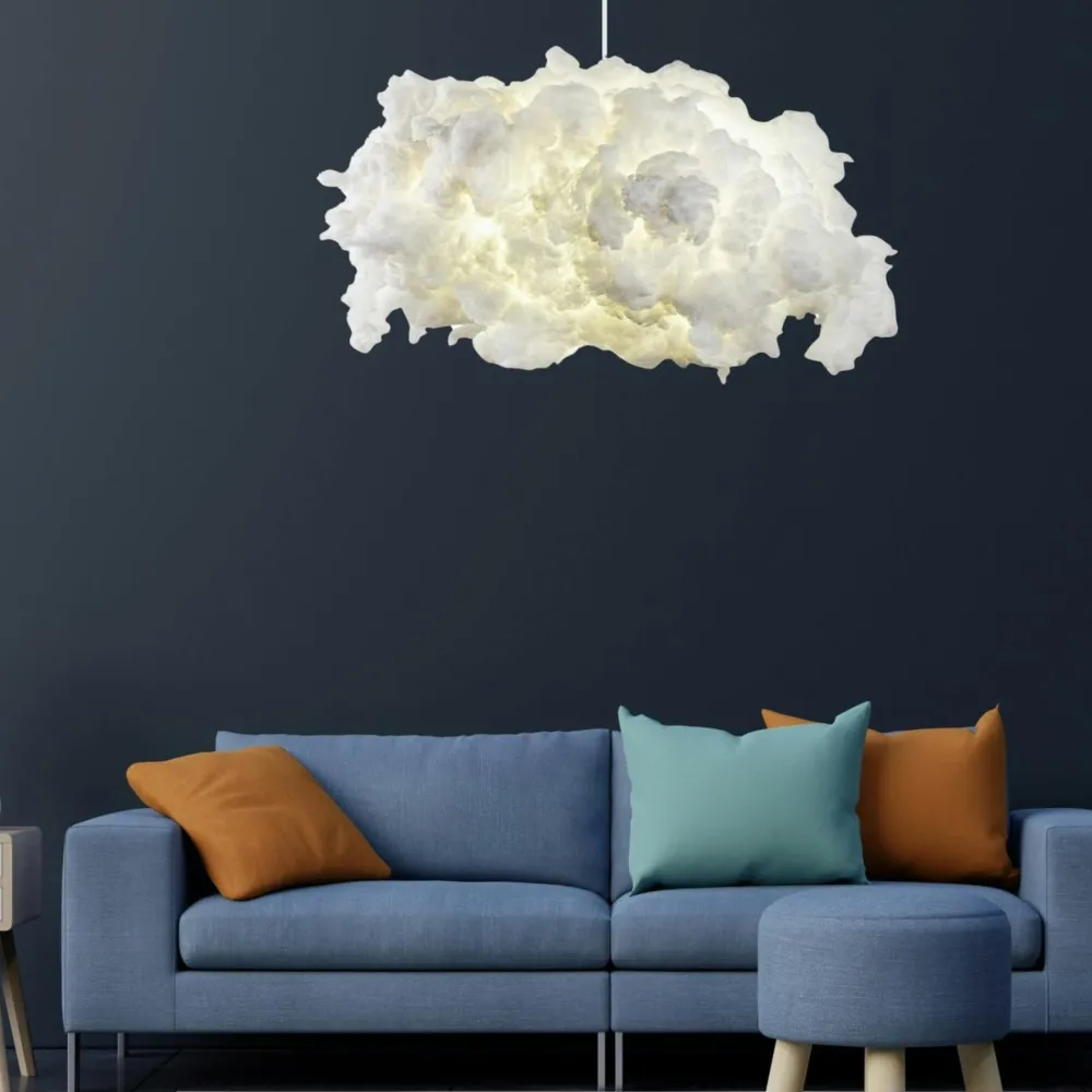 Suspensions / Lustres|SILE Suspension design blanche effet nuage, pour chambre