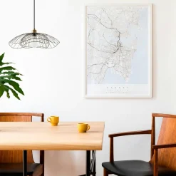 Suspensions / Lustres|SINOP Suspension design filaire double fleur dorée 50 cm