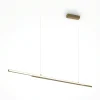 Suspensions / Lustres|SALEM Suspension design LED – double barre dorée minimaliste