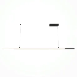 Suspensions / Lustres|SALEM Suspension design LED – double barre noire minimaliste