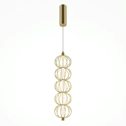 Suspensions / Lustres|EDEN Suspension design LED avec sphères en métal doré 