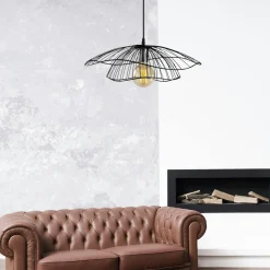 Suspensions / Lustres|SINOP Suspension design métal doré vintage forme fleur