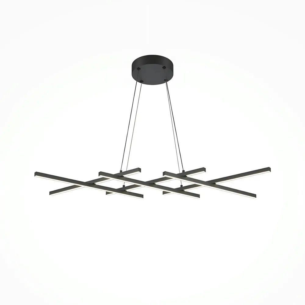Suspensions / Lustres|SALEM Suspension dorée LED – barres croisées minimalistes