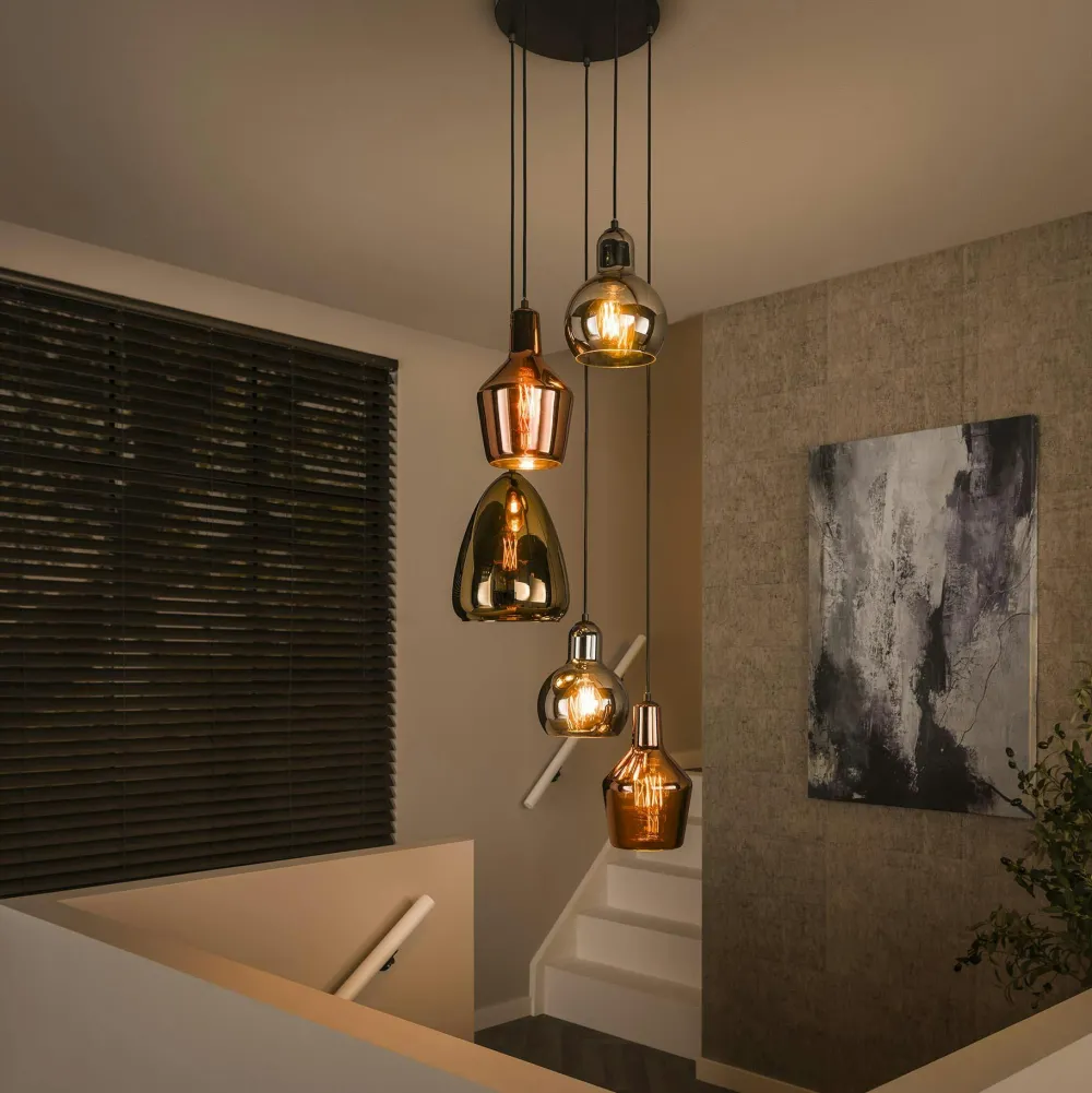 Suspensions / Lustres|NOVA Suspension en verre coloré 6 lampes