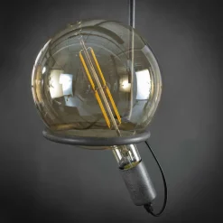 Univers Déco·Vintage|Suspensions / Lustres|NOVA Suspension en verre travaillé 5 lampes