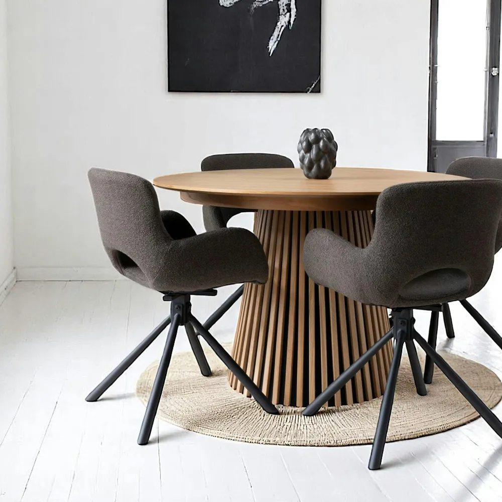 Suspensions / Lustres|SILE Suspension grappe moderne noire & cuivre, 5 abat-jour