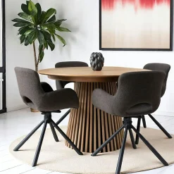 Suspensions / Lustres|SILE Suspension grappe moderne noire & cuivre, 5 abat-jour