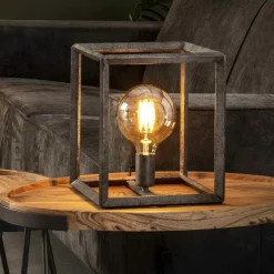 Lampes À Poser·Lampe Style Industriel|Suspensions / Lustres|RALF Suspension industrielle 5 lampes graphiques étagées argent vieilli