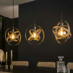 Suspensions / Lustres|Lampes À Poser·Lampe Style Industriel|RALF Suspension industrielle 3 globes en métal percé