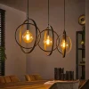 Suspensions / Lustres|TRIBECA Suspension industrielle 3 lampes anneaux croisés