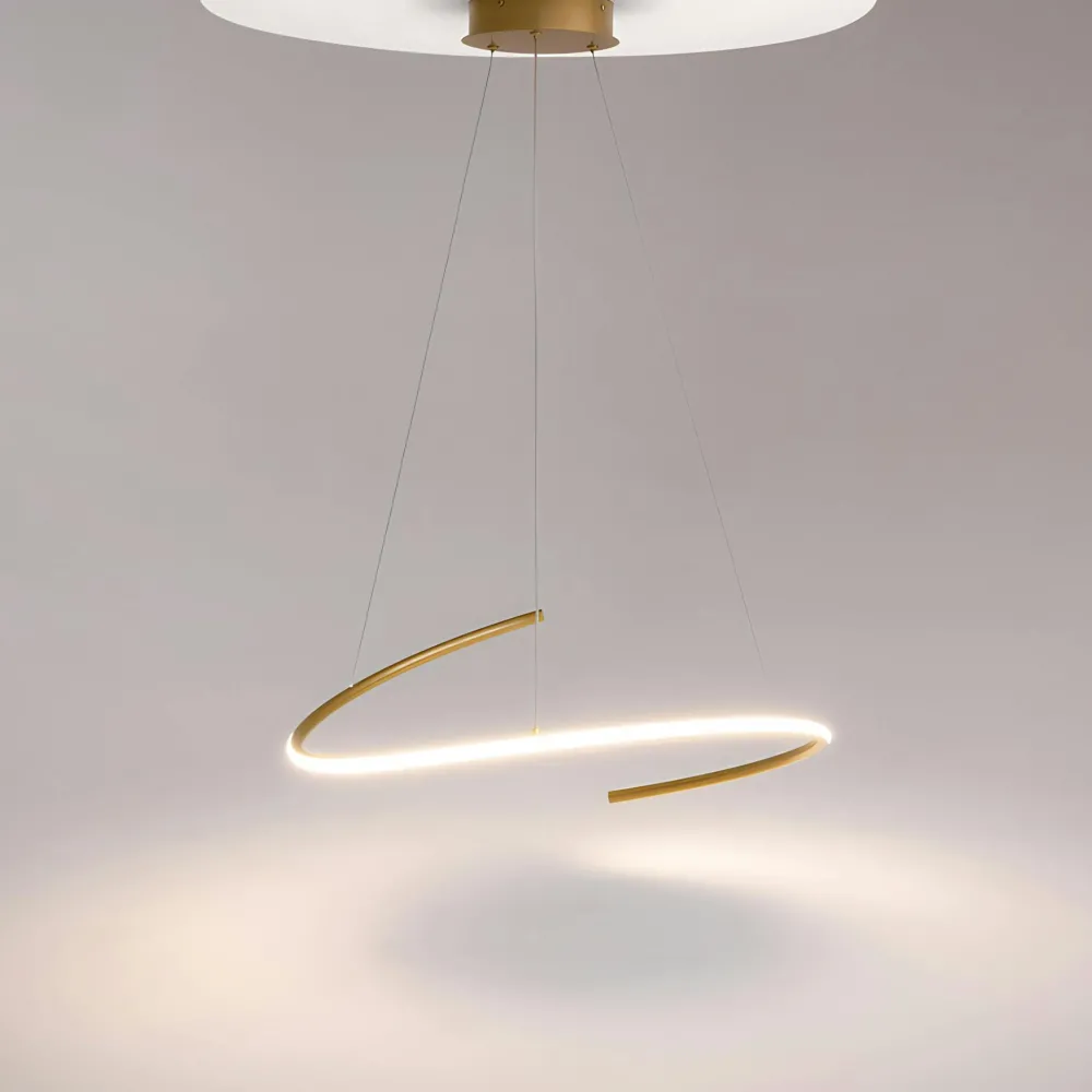 Suspensions / Lustres|AVA Suspension LED design - arc noir style minimaliste