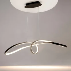 Suspensions / Lustres|AVA Suspension LED design - ruban doré style minimaliste