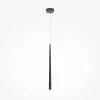 Suspensions / Lustres|AURORA Suspension LED design noire - 1 tige verticale
