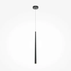 Suspensions / Lustres|AURORA Suspension LED design noire - 1 tige verticale