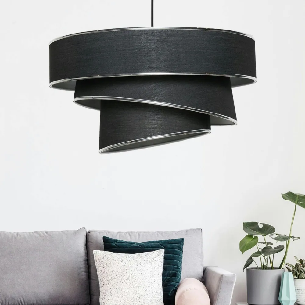 Suspensions / Lustres|SILE Suspension îlot cuisine – 3 lampes noir et or