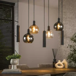 Suspensions / Lustres|NOVA Suspension îlot cuisine 3 globes multicolores