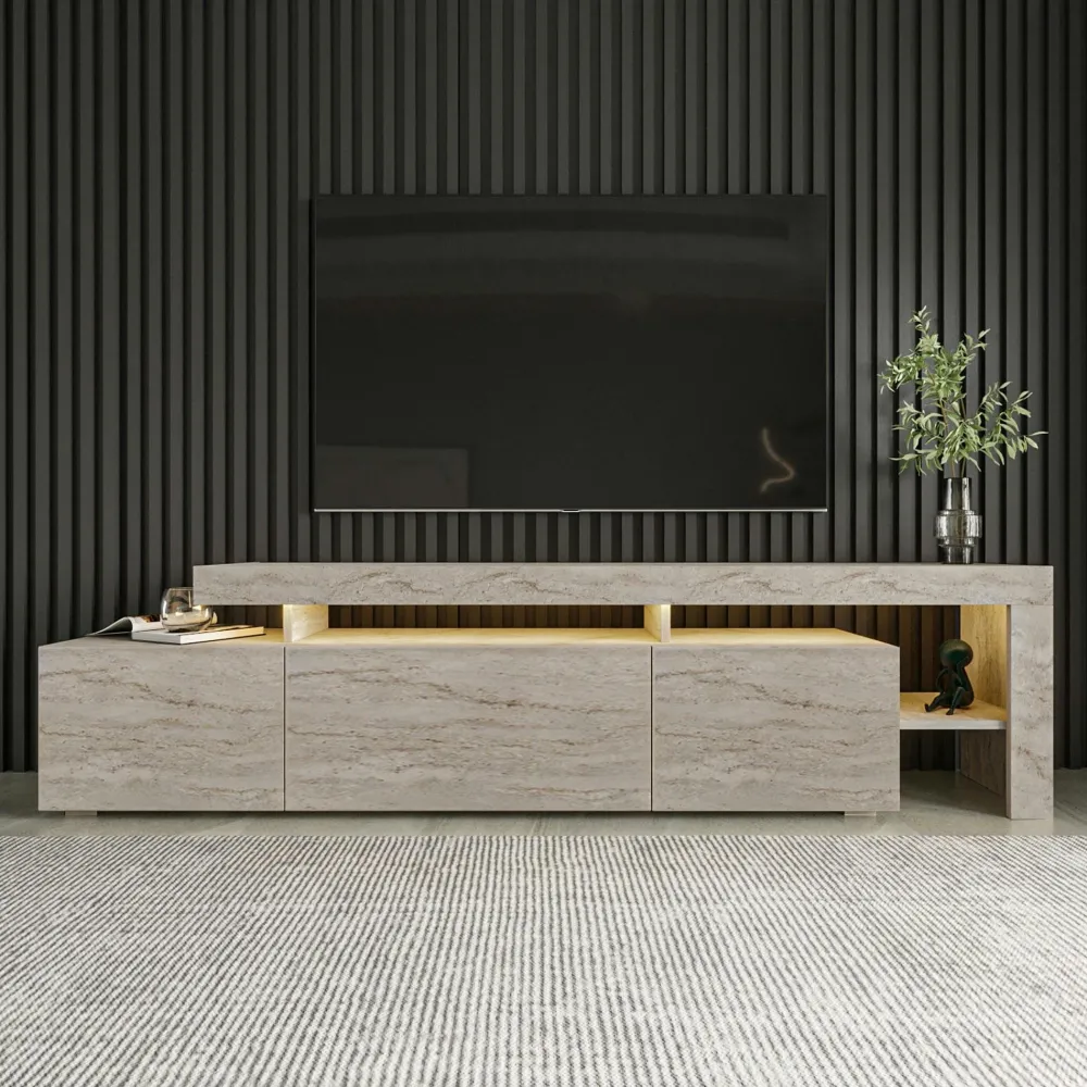 Suspensions / Lustres|ZURICH Suspension moderne - double abat-jour sable