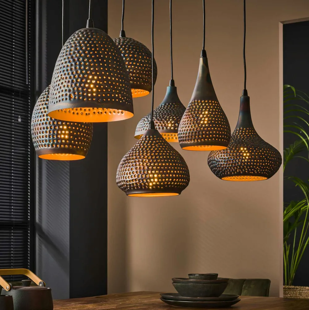 Suspensions / Lustres|Java Suspension moderne 1 lampe forme goutte finition couleur cuivre