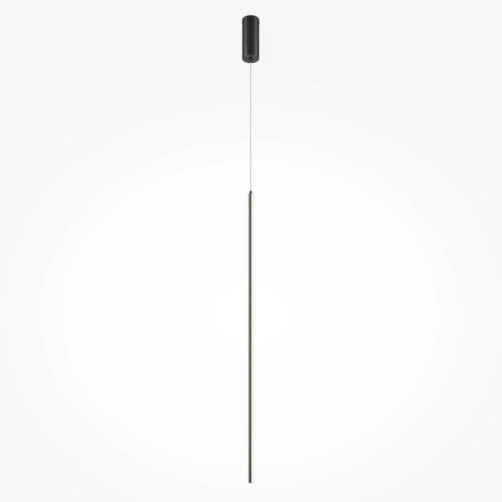 Suspensions / Lustres|SALEM Suspension noire design – 1 barre verticale LED 415 cm